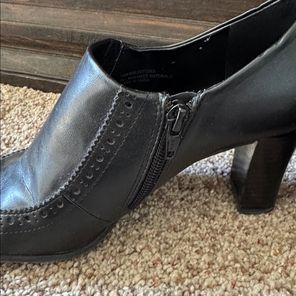 Franco Sarto Black Heeled Boots - Picture 5 of 9